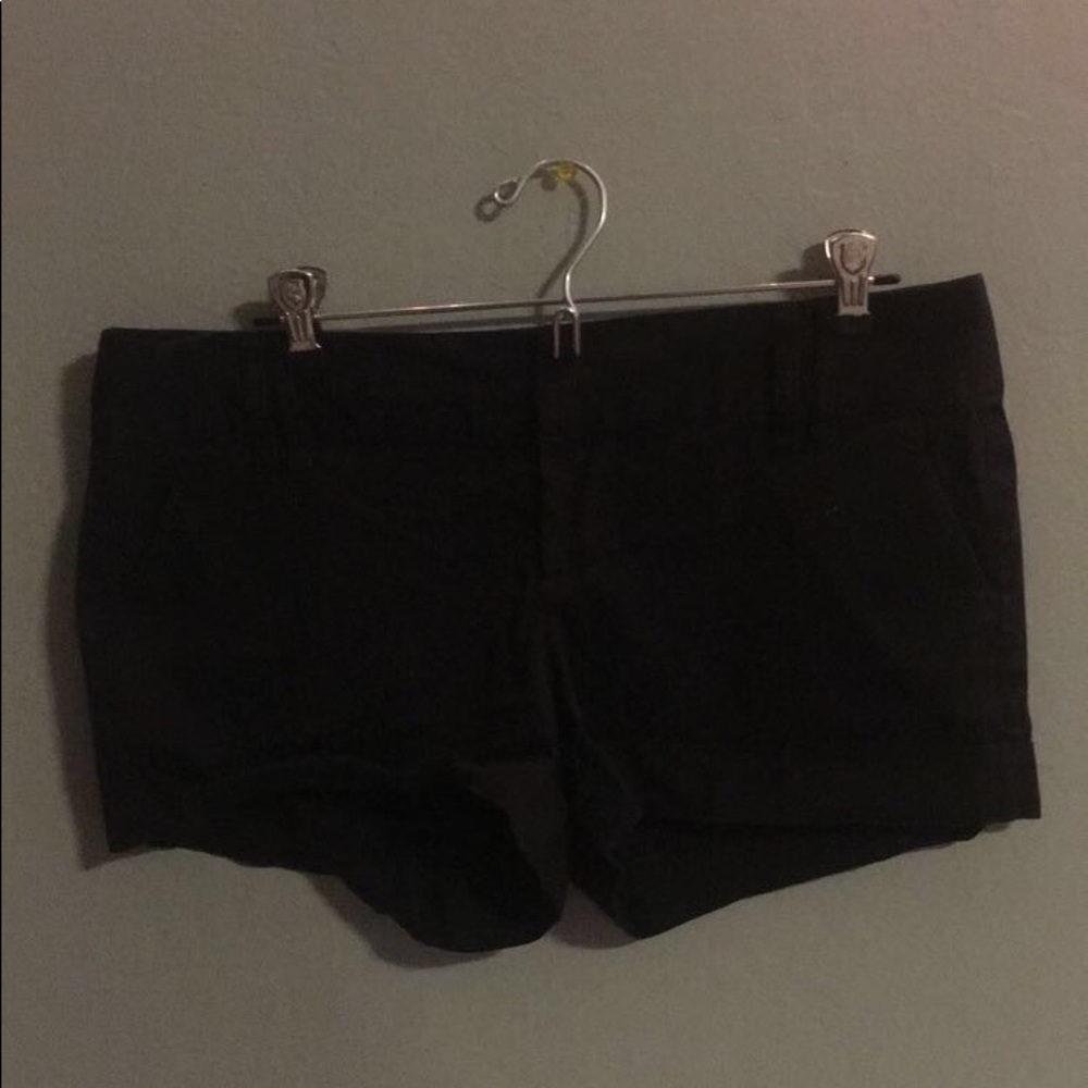 black shorts